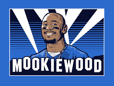 Mookiewood dodgers illustration losangeles mlb mookie