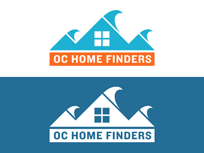 OC Home Finders house logo real estate simple waves window