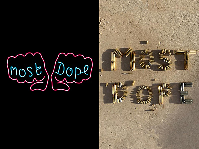 Most Dope Mondays 12 & 13 bullets collage fists knuckle tattoos macmiller most dope typogaphy