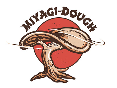 Miyagi Dough cobra kai illustration karate kid miyagi do pizza