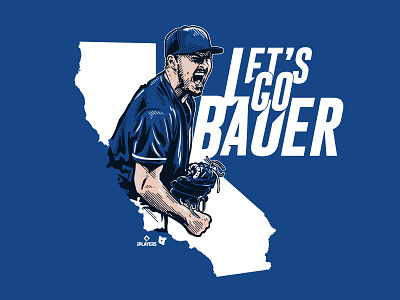 Let's go Bauer baseball bauer dodgers los angeles mlb