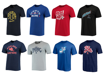 MLB Shirts 1 baseball illustration mlb team shirts typography