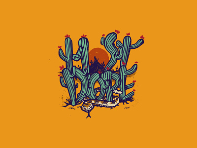 Most Dope Monday 42 arizona cactus desert illustration mac miller most dope suns typography
