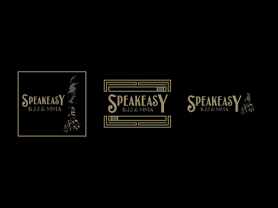 Speakeasy BJJ Logo bjj illustration logo prohibition speakeasy typography