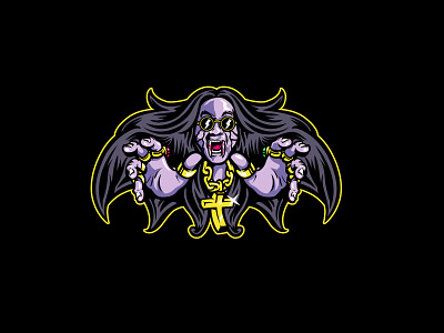 The Madman batman illustration ozzy patch vampire