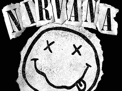 Nirvana hand drawn nirvana t shirt design textures torn paper