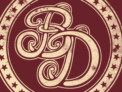 Emblem digital illustration typography