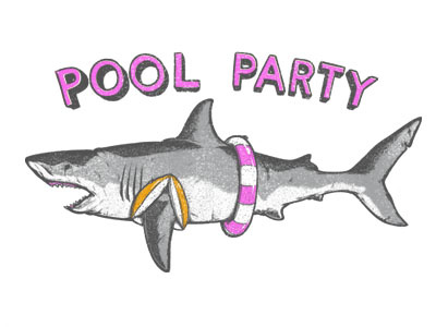 Shark jaws pool party shark summer water wings