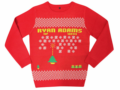 Ugly Christmas Sweater 3 christmas tree ryan adams space invaders ugly christmas sweater