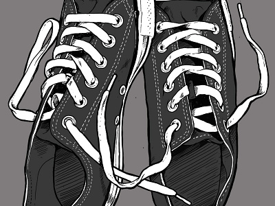 Cons converse illustration shoes
