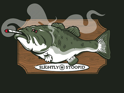 Slightly Stoopid cannabis fish smoke stoned stuffed animal vector