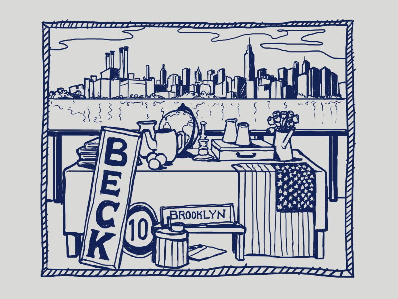 Beck sketch flea market beck new york brooklyn