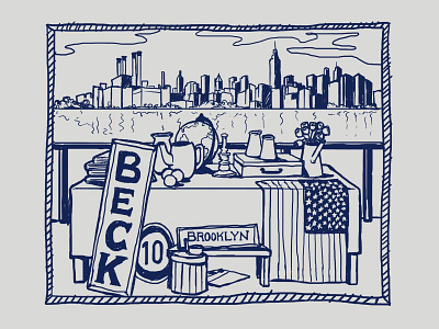 Beck beck brooklyn flea market new york sketch