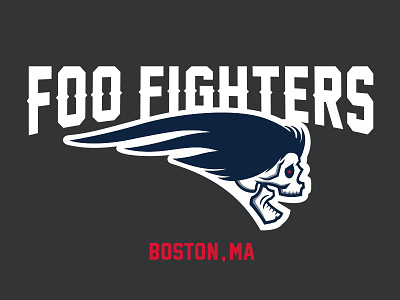 Foo Fighters - Patriots boston foo fighters logo parody new england patriots