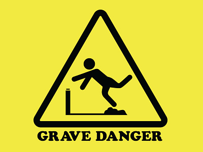 Grave grave sign stick figure