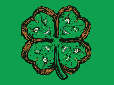Horror Icon celtic chucky clover drawlloween horror illustration irish