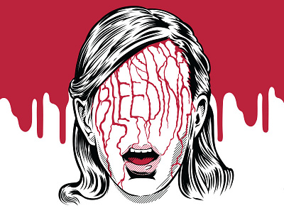 Bleeding carrie drawlloween horror