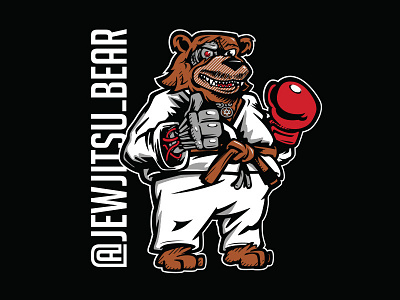 Jew Jitsu Bear bears bjj boxing brown belt gi jiu jitsu