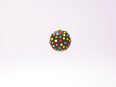Hello dribbble 🍬🎉🏀 3d 3d animation animation candy design keyshot motiondesign particles