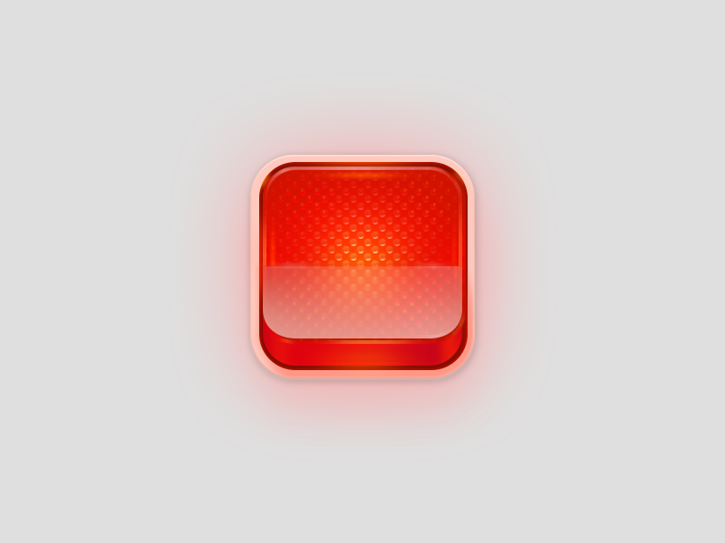 Switch Button transparent switch red light icon button illustration
