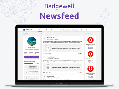 Newsfeed newsfeed profile page ui ux