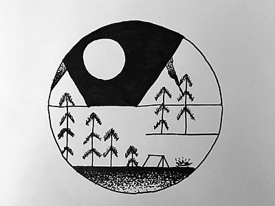 Experimenting with fineliners pens blackworkillustrations design designer drawing finelinersketch freelance fun graphicdesign illustration minimalistdrawing mountains sketch