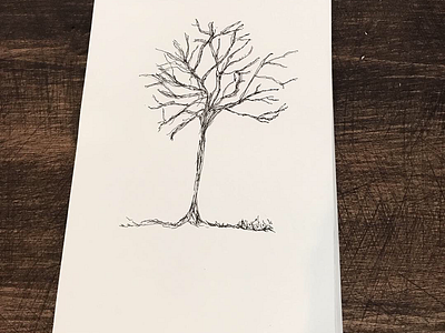 Just another tree. line art pen and ink