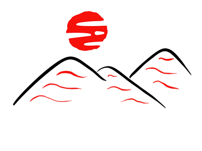 Redding Sun digital drawing digital illustration illustrations logo design mountains sunset t shirt design