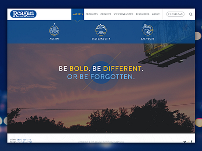 Reagan Outdoor Signs advertising billboard billboard company interface outdoor ui ux website