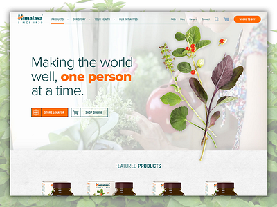 Himalaya Supplements ecommerce herbs products supplements ui uiux ux website