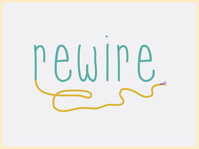 rewire Unused Concept branding clean design illustration illustrator logo minimal type typography vector