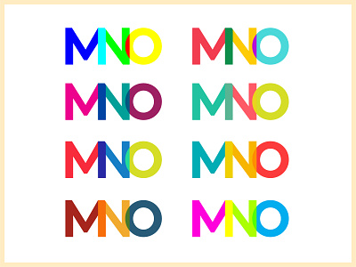 MNO Color Exploration clean design illustration logo type typography vector