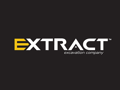 Extract Excavation Identity brand branding construction design excavation identity logo mark tech technology typography
