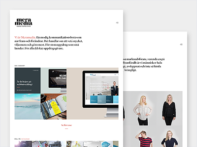 Meramedia Agency - Website agency communication portfolio sweden web website