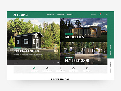 E-commerce/web concept design for cabin producer