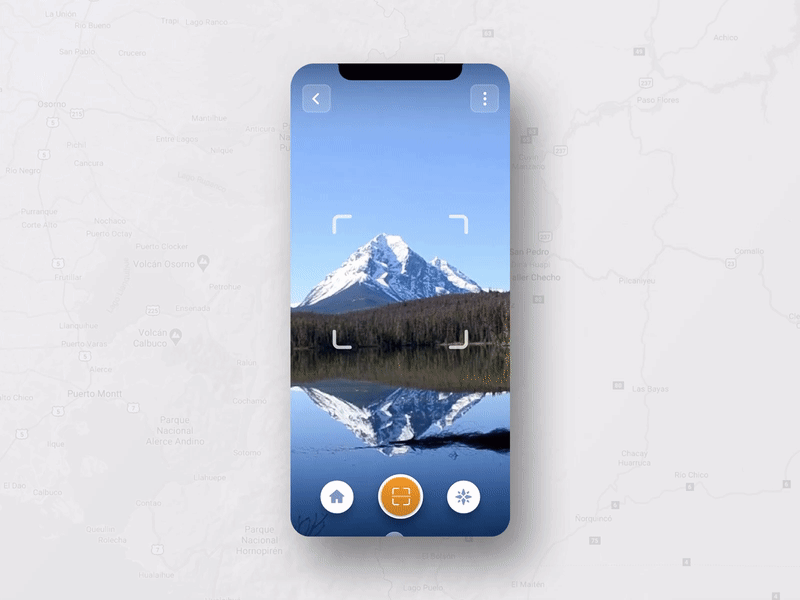 Point of interest, AR app app design gps interaction ios map mobile motion mountain places recognition route tourist ui ux