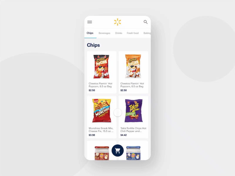 Drag to cart app buy cart checkout drag drop ecommerce groceries microinteraction minimal mobile motion product shop simple store supermarket ui ux