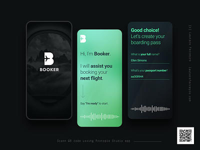 Booker • Voice-assisted flight booking app