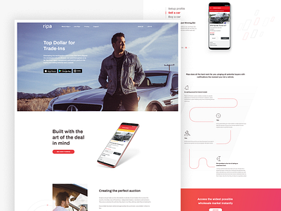 Ripa app dedicated website app design landing page ripa ui ux web website