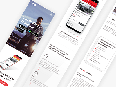 Ripa app dedicated mobile website app auto car dealer dealership mobile responsive seller ui ux web