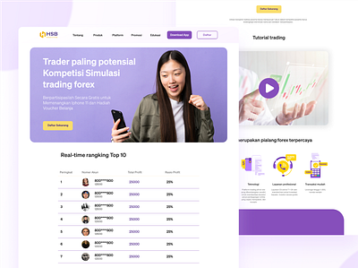 Trading Forex Landing Page branding debbut design illustration landing page purple ui vect vector webdesign