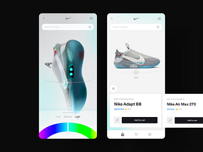 Nike App Concept adapt bb app design minimal nike nike air max nike shoes product ui uidesign