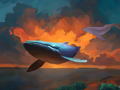 The dolphins at sunset dolphins painting