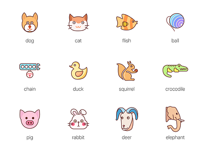 Animal cartoon icon