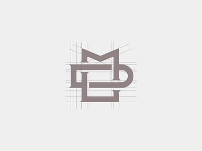 MDL design grid letters lines logo monogram typography