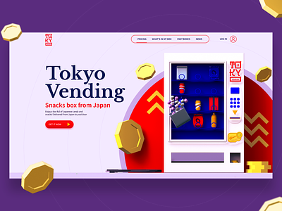 Snacks From Japan 3d company design illustration site typography ui ux vector web web design