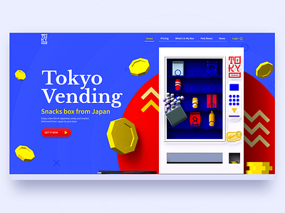 Tokyo Vending 3d app company design illustration noise site ui ux vector web
