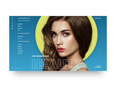 Beauty store beauty branding company cosmetics design ecommerce flat minimal shop site store type typography ui ux web website