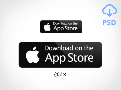App store btn android app download free ios kit ps psd ui