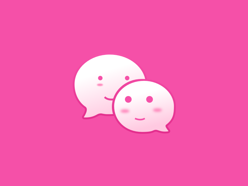 pink wechat icon